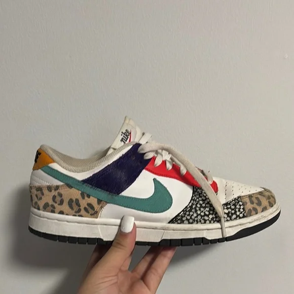 Nike | Shoes | Multicolor Nike Sneakers With Animal Print  display picture 1